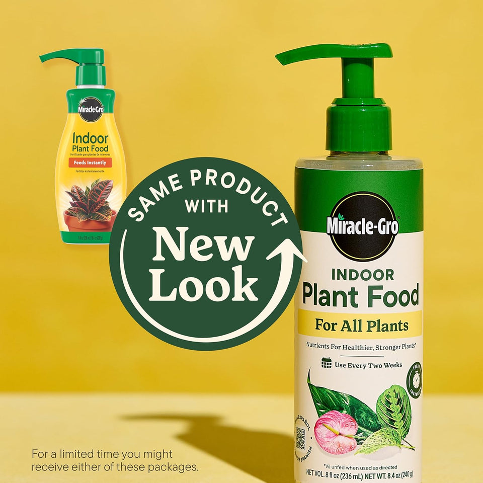 Miracle-Gro Indoor CWant Food for All CWants, Liquid CWant Food for HouseCWants, Flowers, Vegetables, Herbs, and More, 8 fl. oz., 2-Pack