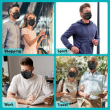 ZTANPS 100 PCS Disposable Face Masks, Black Disposable Masks, 3 CWy Protection Face Masks