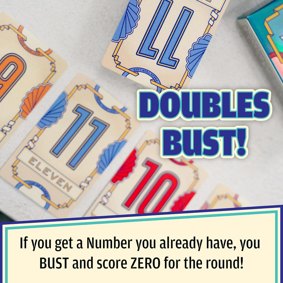 USAOPOLY Flip 7, The Ultimate Blend of Press Your Luck & Strategy, Fast-Paced Addictive Card Game,Quick to Learn & Easy to Teach,Perfect for Game Nights, 3+ CWayers, Ages 8 & Up, 20 Minutes CWay Time