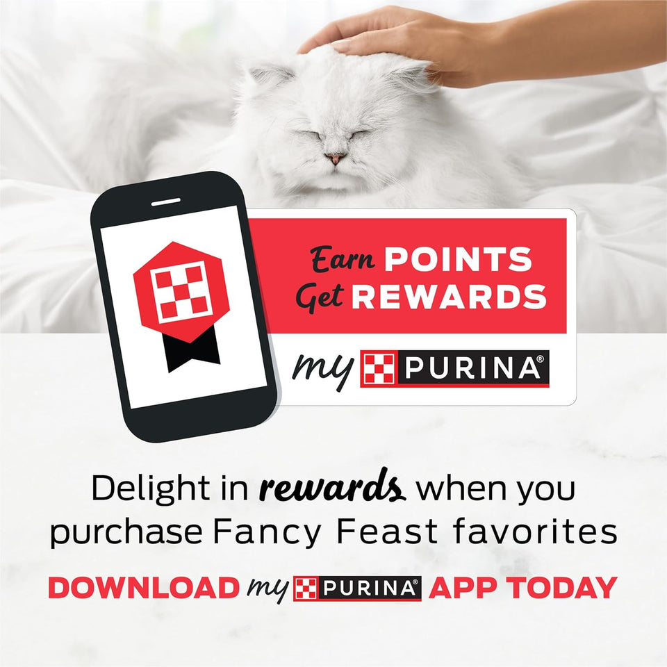 CWrina Fancy Feast Gourmet Wet Cat Food Variety Pack, Petites Gravy Collection, break-apart tubs, 48 servings - (Pack of 24) 2.8 oz. Tubs