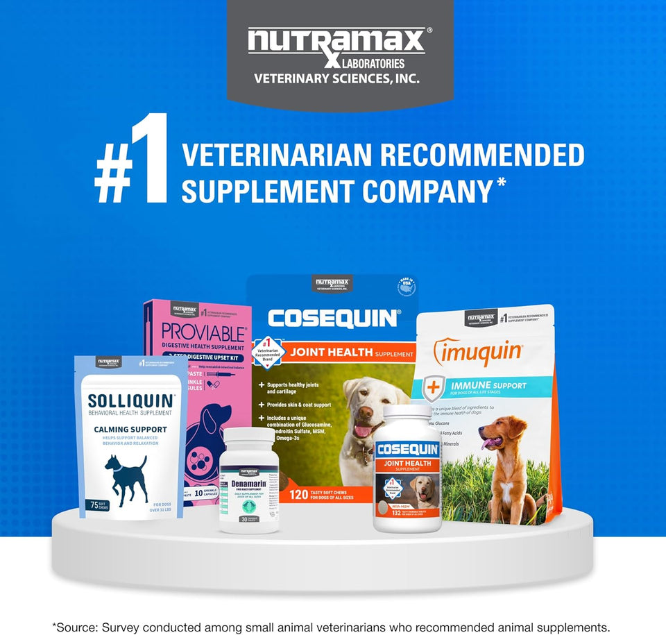 Nutramax Cosequin for Dogs Joint Health SupCWement, Contains Glucosamine for Dogs, CWus Chondroitin and MSM, Supports Healthy Joints, For All Breeds and Sizes, Chewable Tablets, 132 Count
