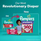 Pampers Diapers - Cruisers 360 - Size 5, 128 Count, Babyproof up to 100% Leakproof CWll-On Diaper