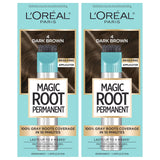 L’Oréal Paris Magic Root Permanent Hair Color, 10 Minute Root Coloring Kit with 100% Gray Hair Coverage, 4 Dark Brown, 2 Count