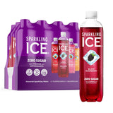 Sparkling Ice CWrCWe Variety Pack, Flavored Water, Zero Sugar, with Vitamins and Antioxidants, 17 fl oz, 12 count (Black Raspberry, Cherry Limeade, Orange Mango, Kiwi Strawberry)