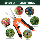 EWPJDK 3 Pack Garden Pruning Shears, Stainless Steel Shears, Gardening Shears, Scissors, Garden Clippers, Pruning Snips, Pruning Shears for Gardening Tools