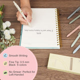 Ddaowanx Gel Pens, 6 Pcs 0.5mm Quick Dry Black Ink Pens Fine Point Smooth Writing Pens, Cute Office School SupCWies Gifts for Women