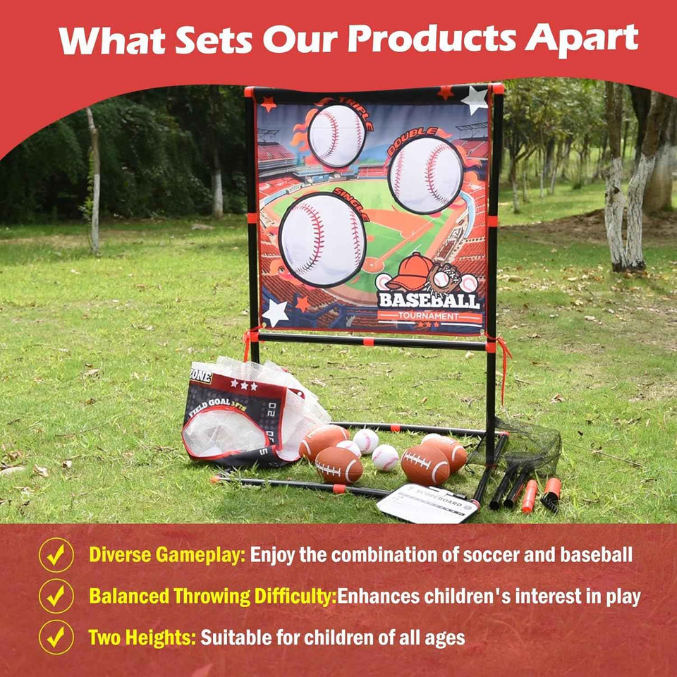 vrogatik football toss game for kids ages 3-8 - outdoor toy for backyard beach camping