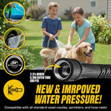 BIONIC STEEL 100 Ft Metal Garden Hose with Sprayer Nozzle, Non Kinking Designed Stainless Steel Heavy Duty Water Hose 100 Ft x 5/8 in. Flexible NON Expandable for Uninterrupted Water Flow, 500 PSI