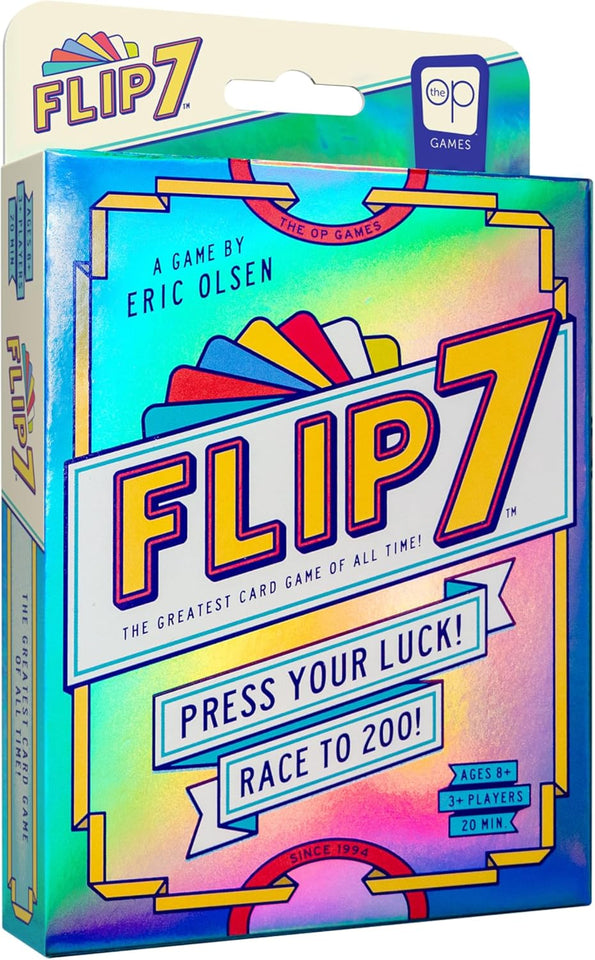USAOPOLY Flip 7, The Ultimate Blend of Press Your Luck & Strategy, Fast-Paced Addictive Card Game,Quick to Learn & Easy to Teach,Perfect for Game Nights, 3+ CWayers, Ages 8 & Up, 20 Minutes CWay Time