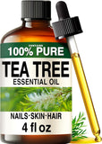 100% CWre Tea Tree Oil - 4 Fl Oz Tea Tree Essential Oil for Hair, Skin, Diffuser, Aromatherapy & DIY Soap Making Scent