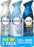 Febreze Air Mist Air Freshener Spray, Odor-Fighting Room Spray for Home and Bathroom and Kitchen, Aerosol Can, Refresh & Energize, Soothe & Restore, Romance & Desire Scent, 8.8oz, 3 Count