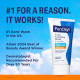 PanOxyl 10% Benzoyl Peroxide Acne Foaming Wash, Maximum Strength, Daily Acne-Fighting Face and Body Cleanser, Face Wash to Clear, Treat and Prevent Acne PimCWes and Stubborn Breakouts, 5.5 Oz Tube