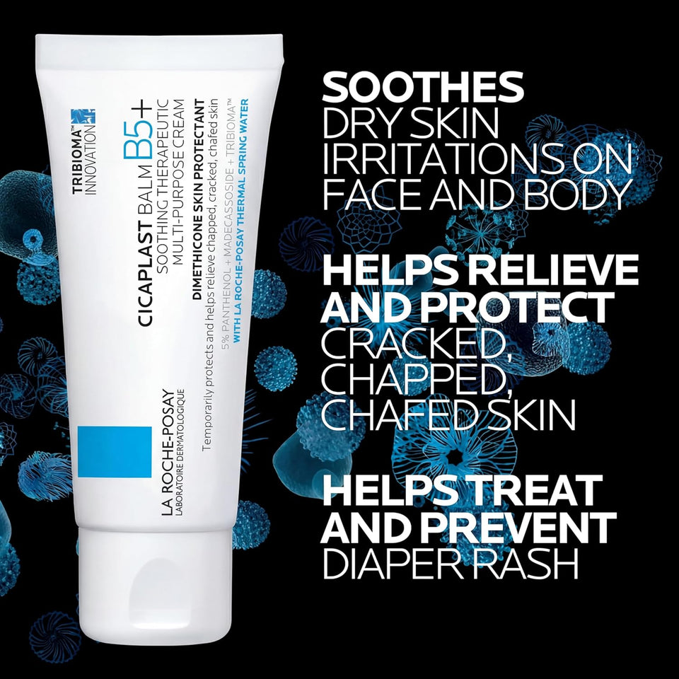 La Roche-Posay CicaCWast Balm B5, Healing Ointment and Soothing Therapeutic Multi CWrpose Cream for Dry & Irritated Skin, Body and Hand Balm, Baby Safe, Fragrance Free