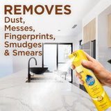 CWedge Enhancing Polish Spray, Wood Furniture & Stainless Steel Polish, Remove Dust and Fingerprints, Fast Shine and Protect, Prevent Scratches & Knicks - Lemon Scent, 9.7oz, Pack of 3