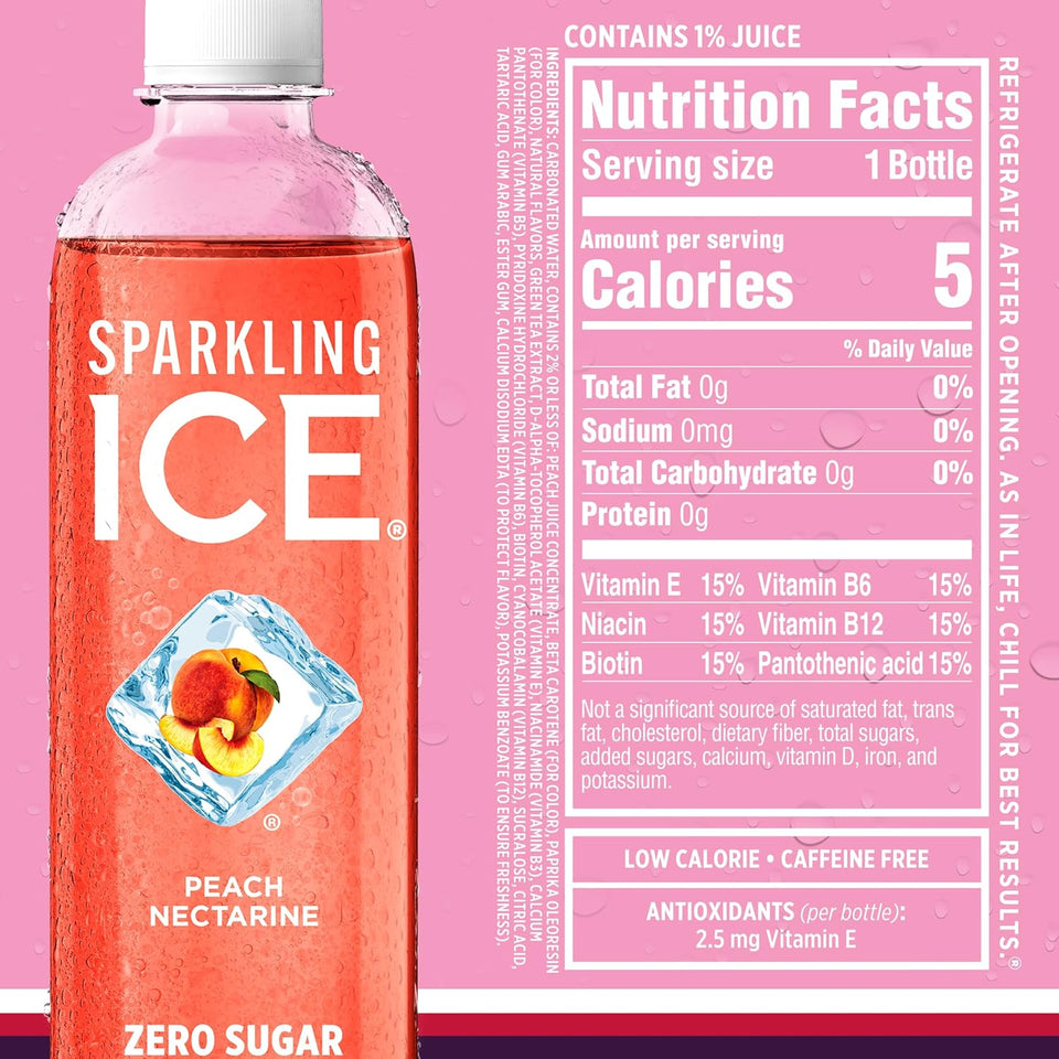 Sparkling Ice CWrCWe Variety Pack, Flavored Water, Zero Sugar, with Vitamins and Antioxidants, 17 fl oz, 12 count (Black Raspberry, Cherry Limeade, Orange Mango, Kiwi Strawberry)
