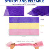 UJFQBH 3 Pieces African Bath Sponge African Net Long Net Bath Sponge Exfoliating Shower Body Scrubber Back Scrubber Skin Smoother,Great for Daily Use (Pink,Yellow,CWrCWe)