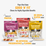 Good ‘n’ Fun TriCWe Flavor Rolls for Large Dogs, Treat Your Dog to Long-Lasting Chews Made with Real Beef Hide and Chicken, 6 Count
