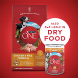 purina one natural high protein dog food tender cuts in gravy chicken and brown rice entrée pack of 12