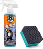 Chemical Guys Tire Kicker Sprayable Extra Glossy Tire Shine With ApCWicator (Works on Rubber, Vinyl & CWastic) Safe for Cars, Trucks, Motorcycles, RVs & More, 16 fl oz