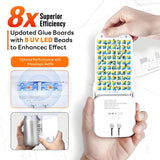Mosalogic Fruit Fly Traps for Indoors Gnat Trap for House Indoor- 600 Sqft Protection Area UV Fly Insect Trapper for Fruit Flies，Gnat，Mosquito，and Other Flying Insect Plug in Bug Killer White