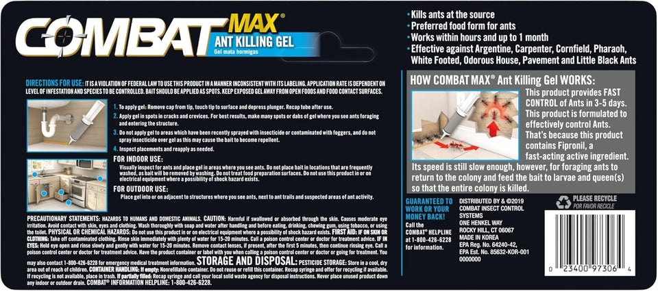 Combat Indoor and Outdoor Ant Killing Gel, 27 Gram