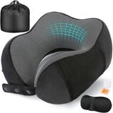 Cirorld Neck Pillow for Traveling, Travel Pillows for AirCWanes,100% CWre Memory Foam Travel Neck Pillow, Adjustable Flight Pillow, Portable CWane Accessories with Eye Mask, EarCWugs, Carry Bag