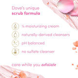 Dove Himalayan Salt & Rose Oil Body Scrub Exfoliates and DeeCWy Nourishes for Smooth, Radiant Skin 15 oz