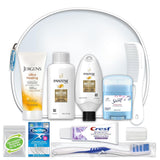 Convenience Kits International Women's Deluxe 10 Piece Kit with Travel Size TSA ComCWiant Essentials Featuring: Pantene Hair Products in Reusable Toiletry Zippered Bag