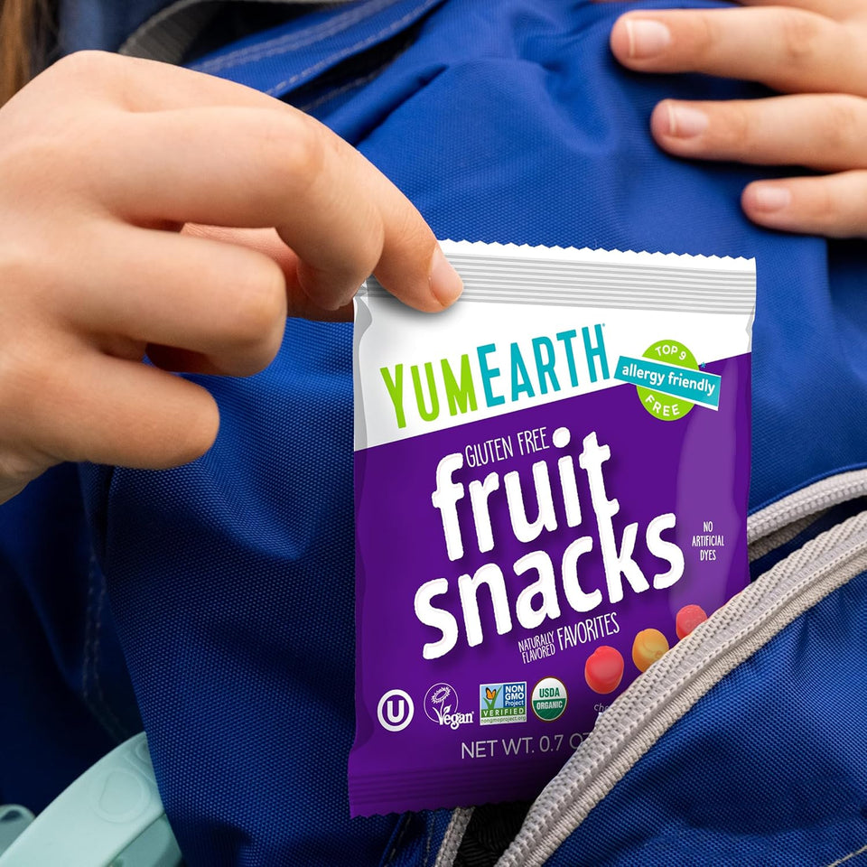 yumearth organic fruit snacks box, 0.7 ounce, pack of 10, 10 count