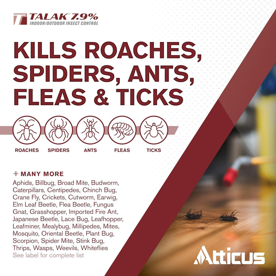 Atticus Talak 7.9% Indoor/Outdoor Insect Control - Bifenthrin Concentrate (1 GAL)