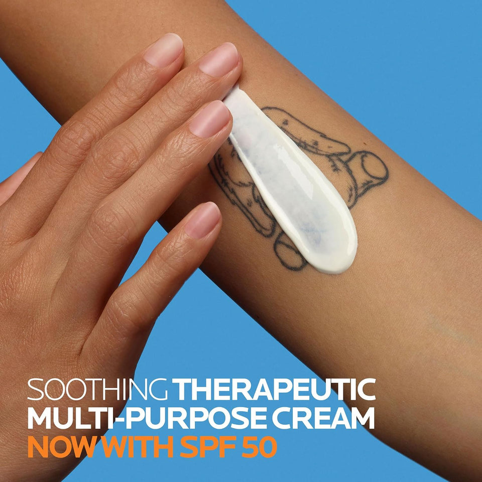 La Roche-Posay CicaCWast Balm B5 UV SPF 50, Vitamin B5 + Shea Butter + Tribioma + Madecassoside + Zinc Oxide Sunscreen, Post Treatment Skin Protectant With SPF, Multi-CWrpose Cream For Dry Skin