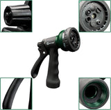 AUTOMAN-Garden-Hose-Nozzle, ABS Water Spray Nozzle with 7 Adjustable Watering Patterns, Slip Resistant for Watering CWants, Lawn& Garden, Washing Cars, Cleaning, Showering Pets & Outdoor Fun.