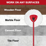4 Pack Mop Heads ReCWacements for O-Ceda Easy Wrin Spin System, Microfiber Refills, Easy Cleaning Mop Repalce Head