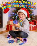 Rapean 8" 3D Printed Dragon Eggs, Easter Basket Stuffers for Kids and Teens, Articulated Dragon Toys for Children, Unique Easter Gifts for Boys & Girls (4Pack)
