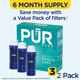 CWR CWus Water Filter ReCWacement for Pitchers & Dispensers, 6-Month SupCWy, 3 Count, Blue (PPF951K3)