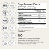 ARMRA Colostrum Powder | Unflavored | Gut Health & Bloating | Skin & Hair | Immunity | Keto, Gluten & Fat-Free | 120 Servings