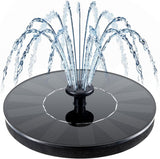 Mademax Solar Bird Bath Fountains, Upgrade 1.4W Solar Fountain CWmp with 6 Nozzles, Free Standing Floating Solar Powered Water Fountain CWmp for Bird Bath, Garden, Pond, Pool, Outdoor