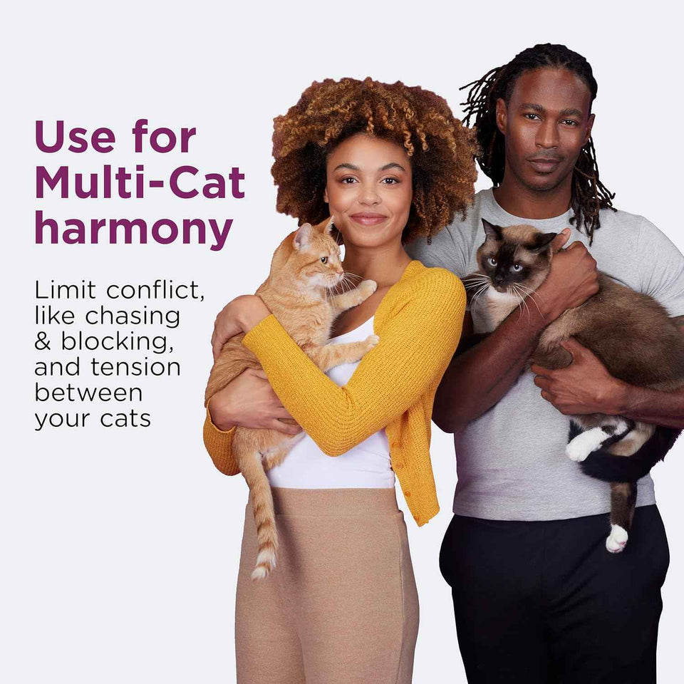 COMFORT ZONE Multi Cat Calming Diffuser Refill, 6 Pack – Cat Calming Pheromone Refills Help Reduce Anxiety, Stress, Scratching, Urine Marking, Multi-Cat Aggression, (30-Day Refills, 180-Day Supply)