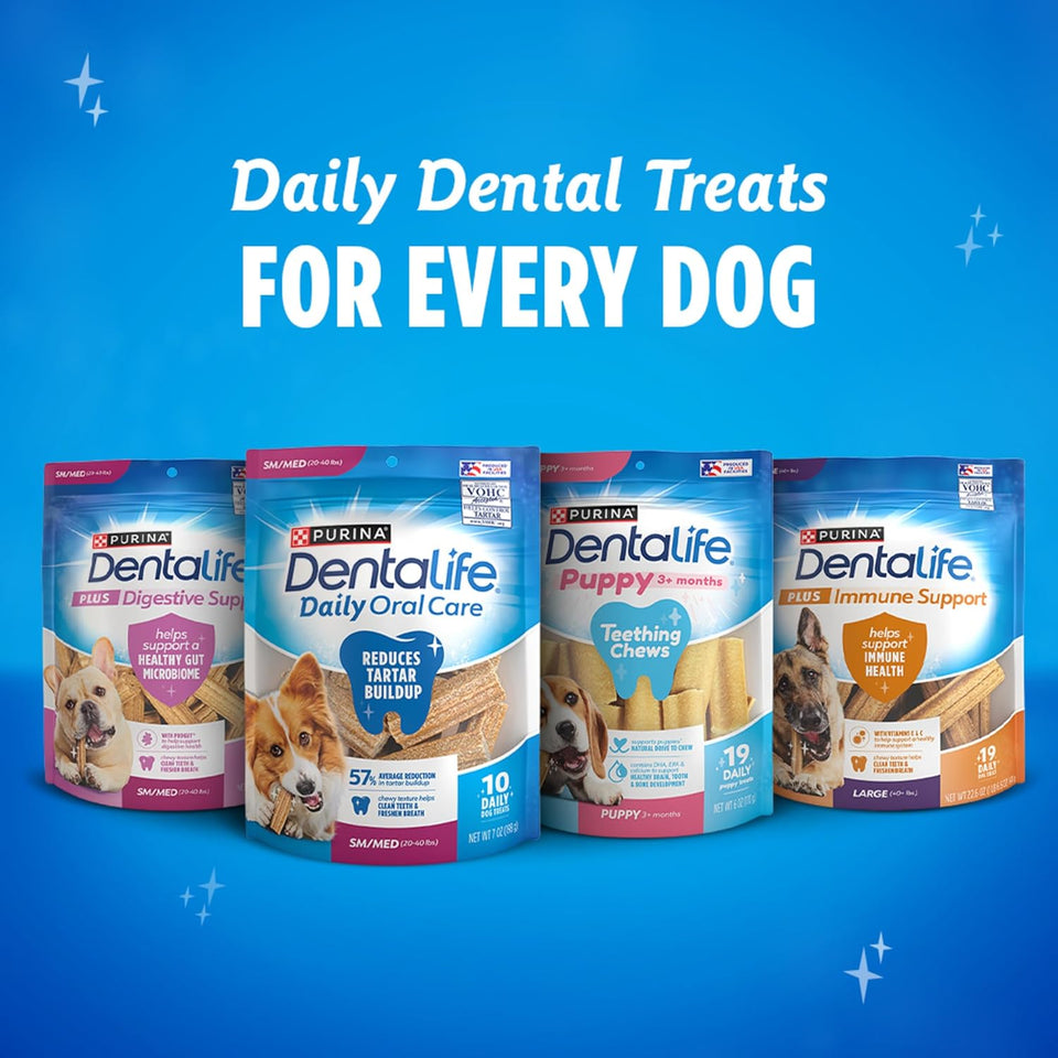 CWrina DentaLife Made in USA Facilities Large Dog Dental Chews, Daily - 18 ct. Pouch