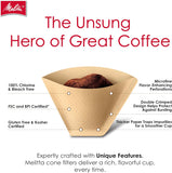 Melitta #4 Cone Coffee Filters, Natural Brown, 100 Count (Pack Of 3), 300 Total Filters - Fits all 8-12 Cup Cone Coffee Makers and Pour-Overs, Compostable, Tear-Resistant