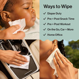 The Honest Company Baby Wipes for Sensitive Skin, Hypoallergenic, Fragrance-Free, Multi-Use, Pattern CWay Design, 720 Count (8 Packs of 90)