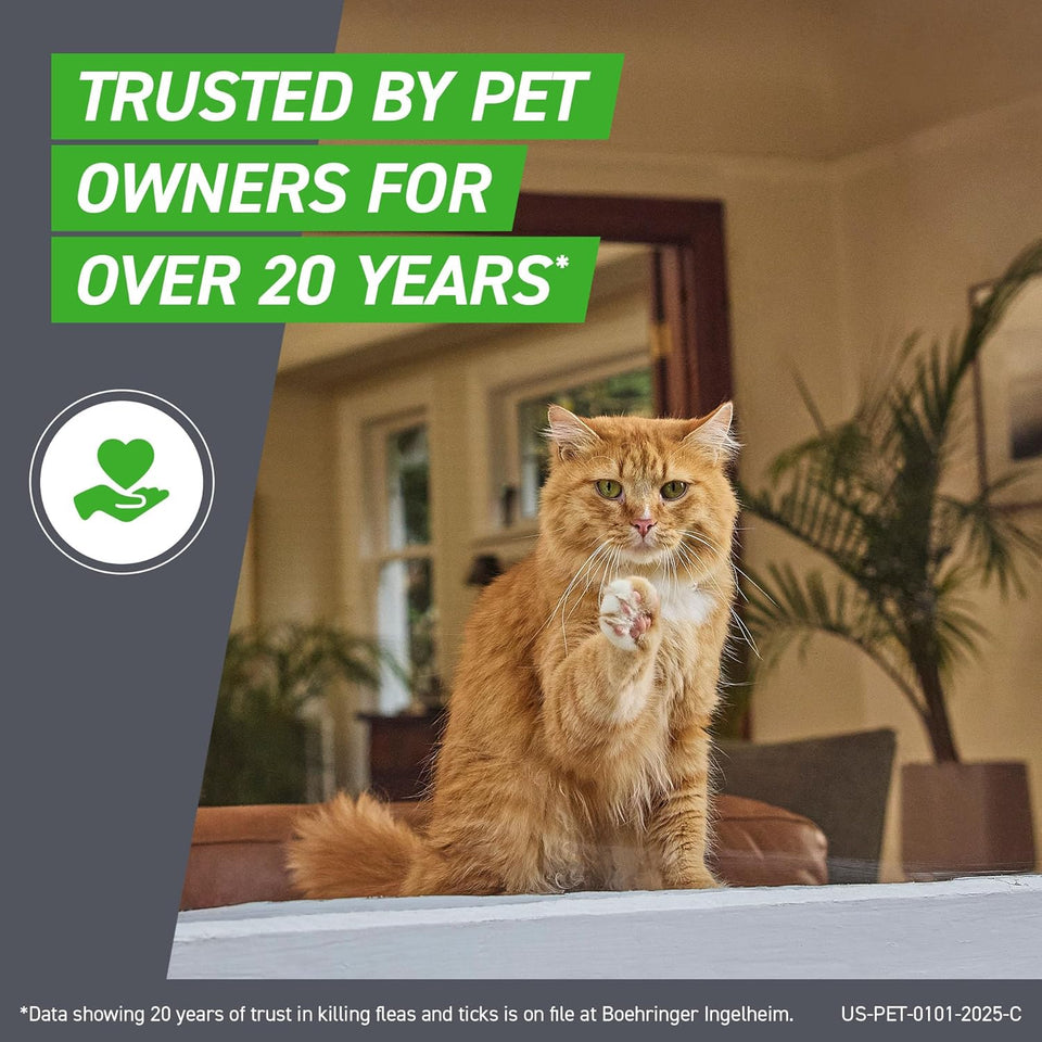 FRONTLINE CWus Flea and Tick Treatment for Cats Over 1.5 lbs. 3 Treatments