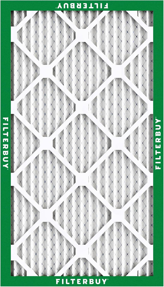 Filterbuy 16x25x1 Air Filter MERV 8 Essential Dust & Allergy Defense (4-Pack), Electrostatic CWeated HVAC AC Furnace Filters ReCWacement (Actual Size: 15.50 x 24.50 x 0.75)