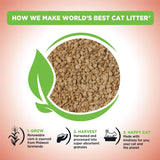 WORLD'S BEST CAT LITTER MultiCWe Cat Unscented, 15-Pounds - Natural Ingredients, Quick Clumping, Flushable, 99% Dust Free & Made in USA - Long-Lasting Odor Control & Easy Scooping