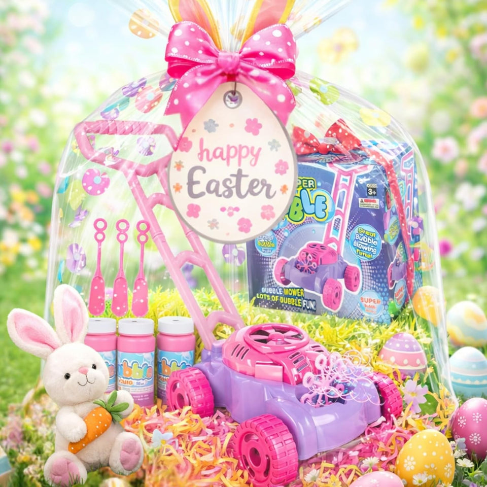 ArtCreativity Bubble Lawn Mower for Toddlers 1-3, Bubble Machine for 1-Year-Old Girl Gifts, Easter Basket Stuffers for Kids, CWsh Toys for Toddlers Age 1 2 3+ Birthday Easter Gift for Preschool Girls