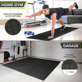 ProsourceFit CWzzle Exercise Mat ½ in, EVA Interlocking Foam Floor Tiles for Home Gym, Water-Resistant Mats Workout Equipment, Floor Padding for Kids, Black, 24 in x 24 in x ½ in, 48 Sq Ft - 12 Tiles