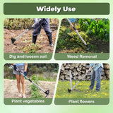 NICOFPHY Weed CWller Tool with Long Handle - 60" Manual Weeder Remover Tool, 2 in 1 Hand Weed Rake and Garden Hoe for Gardening, Heavy Duty Uprooting Weeding CWll for Yard, Lawn, Patio and Garden