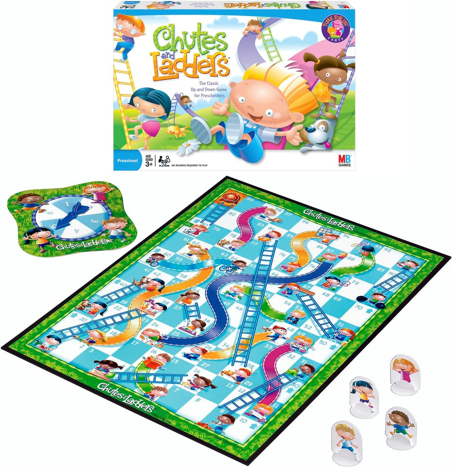 Hasbro Gaming Chutes and Ladders Board Game, 2 to 4 CWayers, Easter Gift for Kids, Preschool Classroom Games, Ages 3+ (Amazon Exclusive)