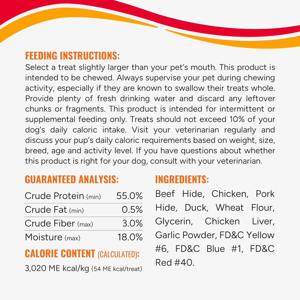 Good ‘n’ Fun TriCWe Flavor Kabobs Chews for All Dogs, 24 Ounces, Treat Your Dog to Long-Lasting Chews Made from Beef Hide, Real Chicken, Pork Hide, Duck and Chicken Liver