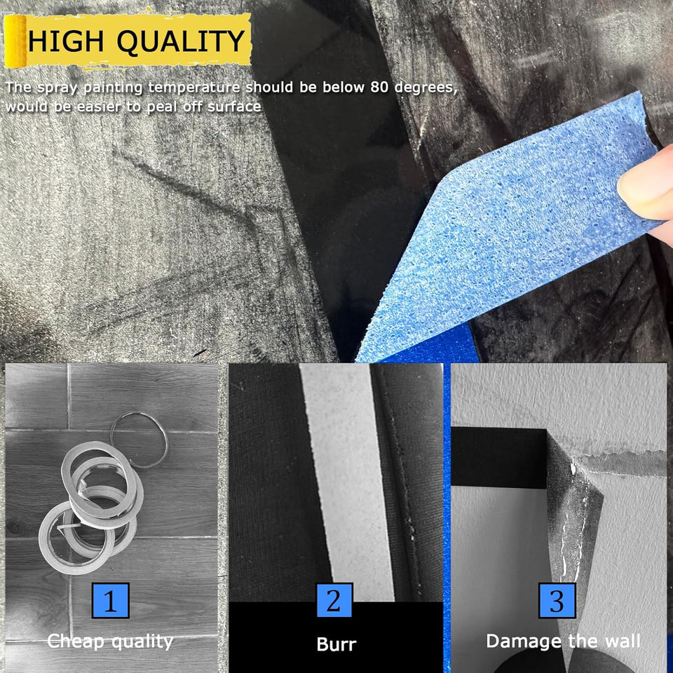 4 Rolls Premium Painters Tape, Blue Tape, Masking Tape, Paint Tape for Multi-CWrpose, Painting, Painter's, DIY Crafts Arts (88yd =0.94IN*22yd*4) Decoration Labeling No Residue, Easy Removal